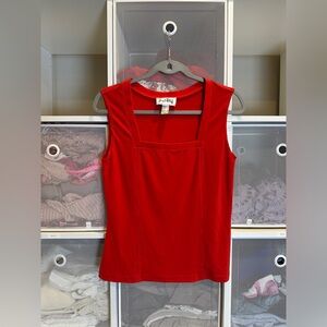 Joseph Ribkoff Red Square Neck Tank Top